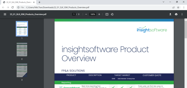 insightsoftware product overview document
